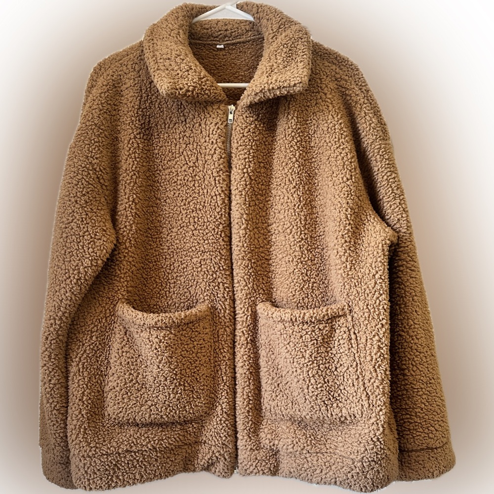 Oversized soft fleece jacket